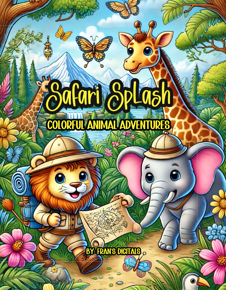 Safari Splash: Colorful Animal Adventures